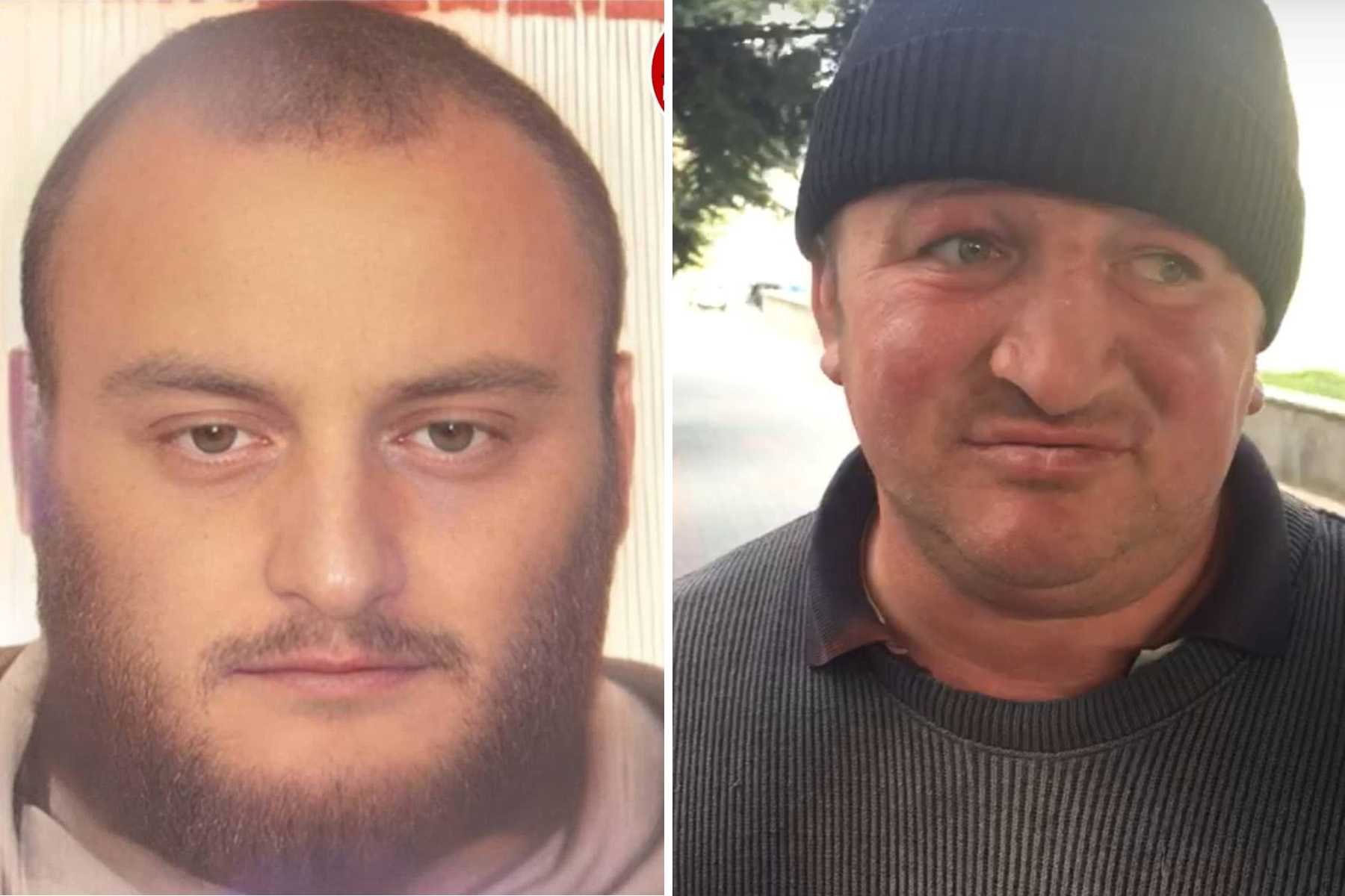 An image of the alleged killer, Georgiy Siukayev released by RES (left) and of the victim, Soslan Valiyev, widely shared online.