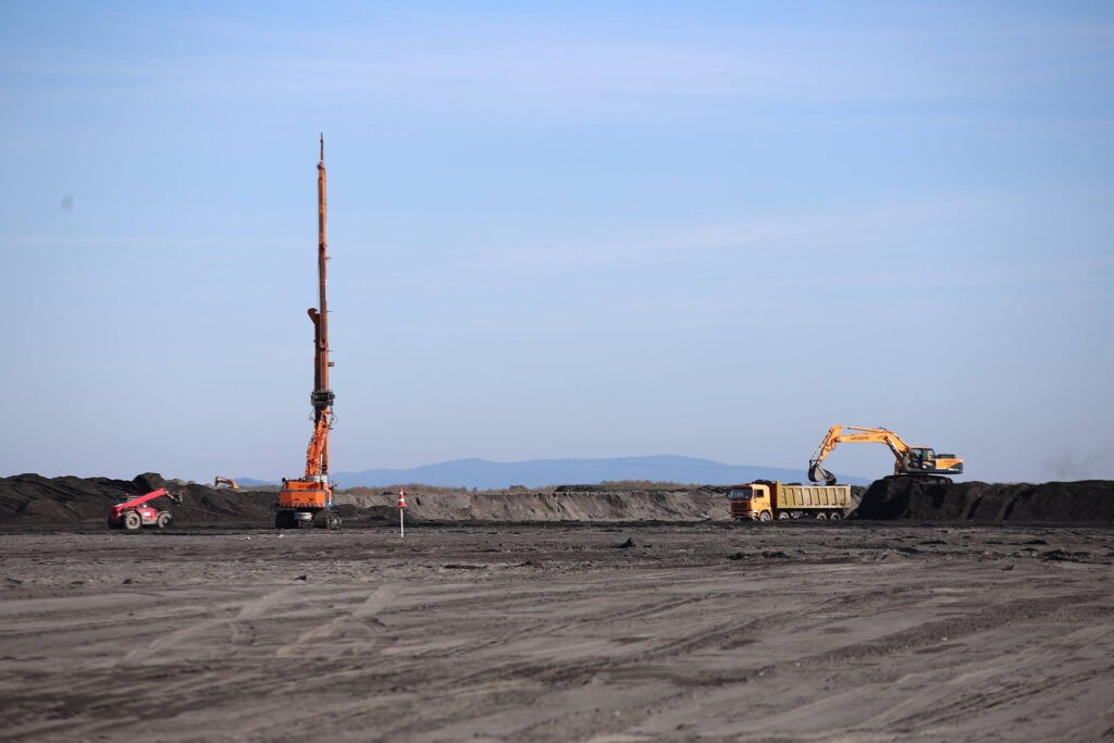 Construction work on the Anaklia port prior to the government pulling the contract with the developer. Photo: ADC.