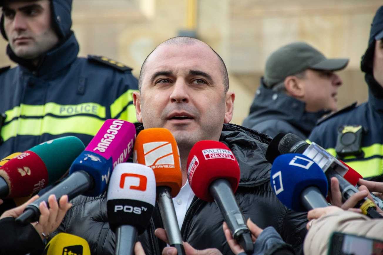 United National Movement Chair Levan Khabeishvili. Mariam Nikuradze/OC Media.