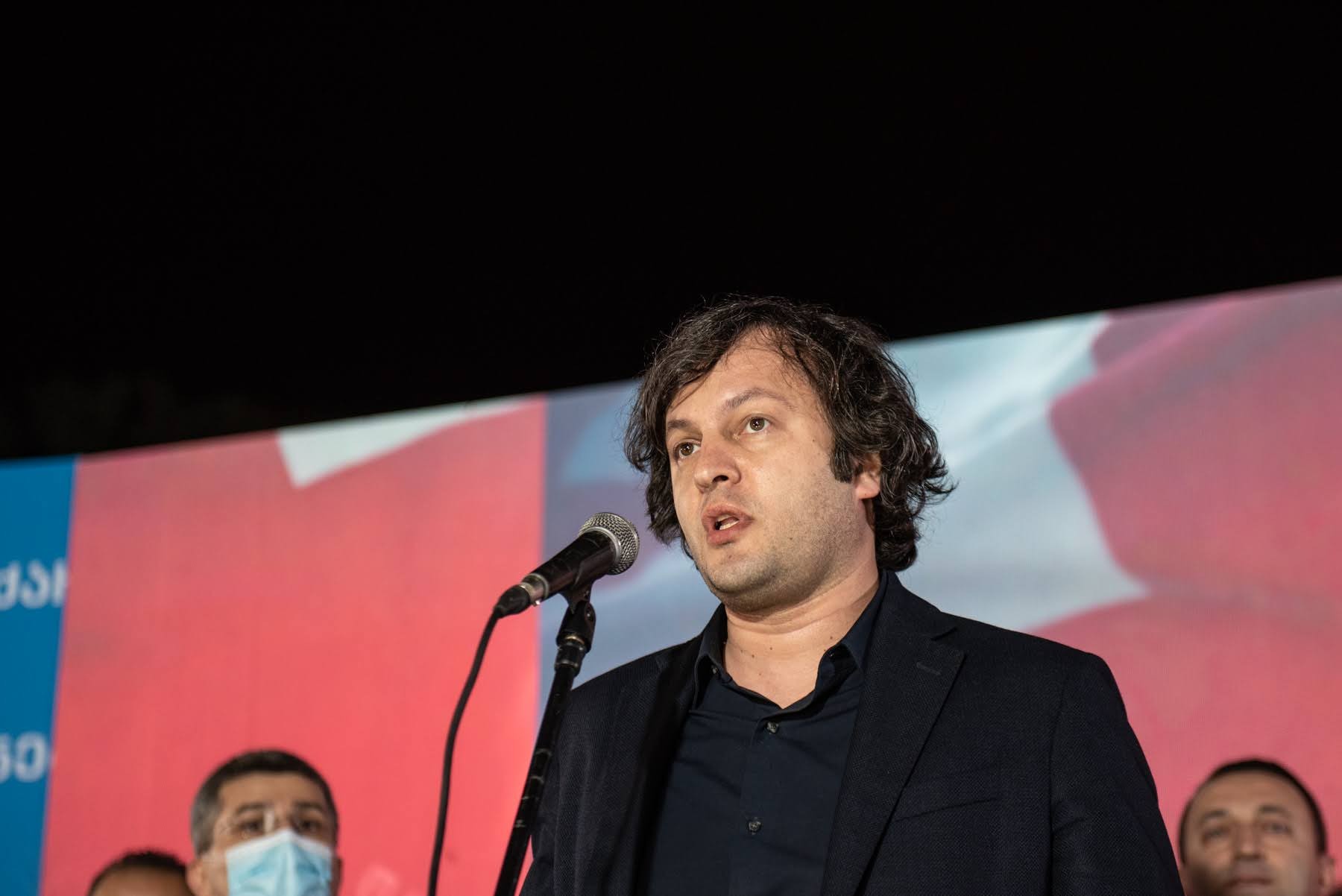 Irakli Kobakhidze at the second round of Georgia's municipal election on 30 October 2021. Photo: Mariam Nikuradze/OC Media.