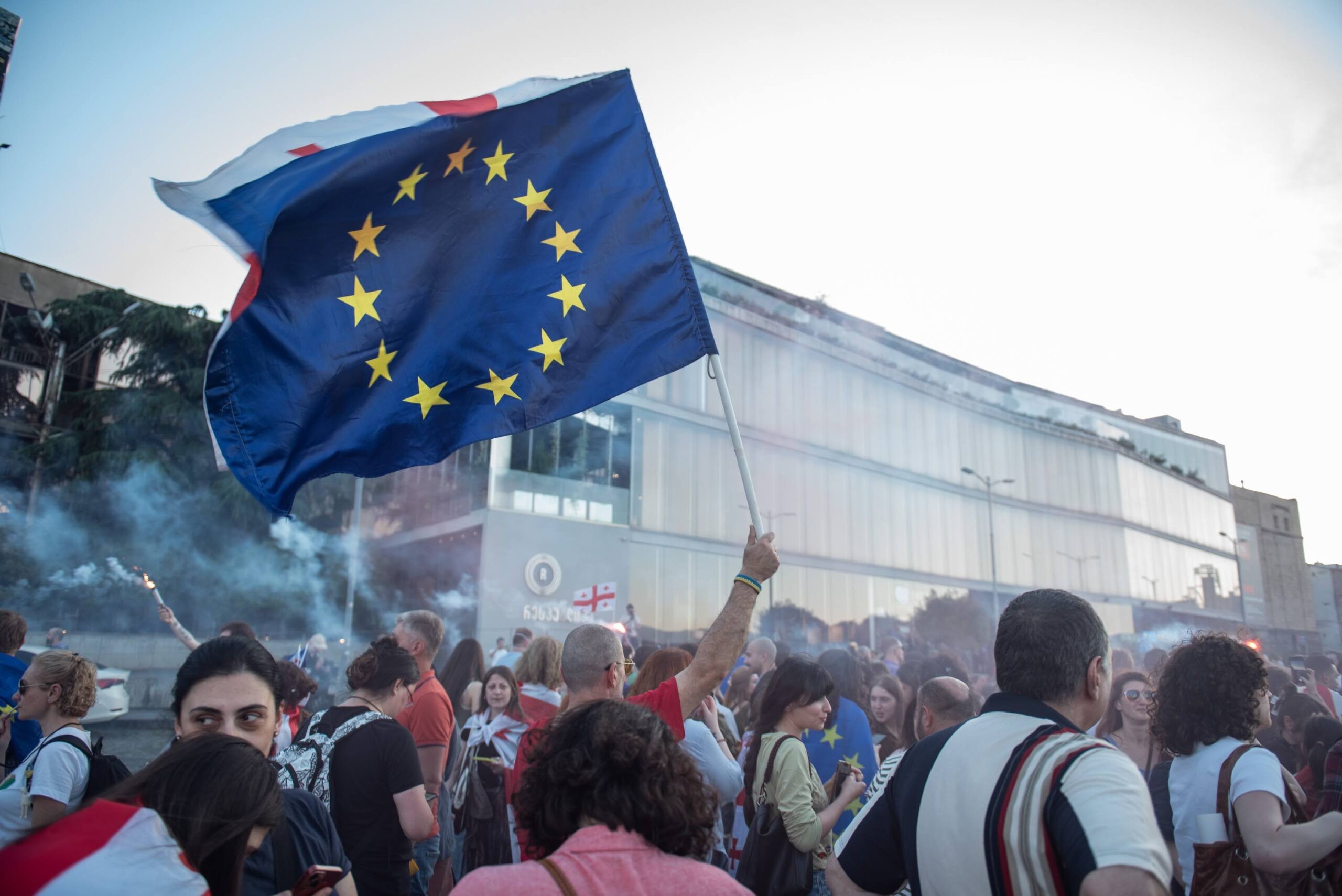 An anti-government protest in Tbilisi on 2 June. Image: Mariam Nikuradze/OC Media.