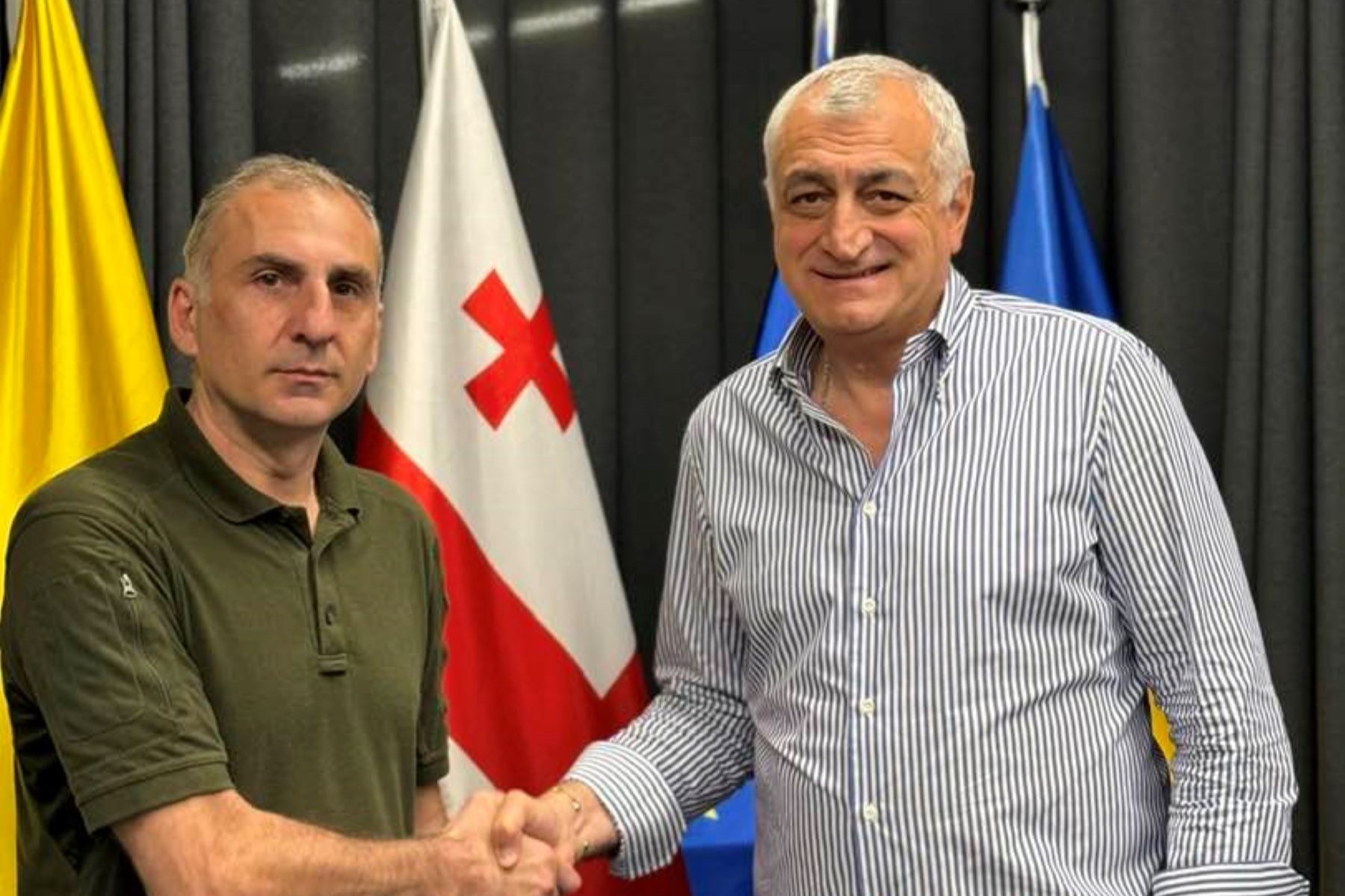 Aleko Elisashvili and Mamuka Khazaradze. Photo via Facebook of Mamuka Khazaradze.