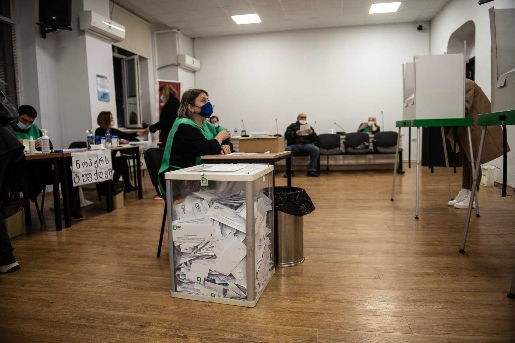Georgian municipal elections 2021. Photo: Mariam Nikuradze/OC Media.