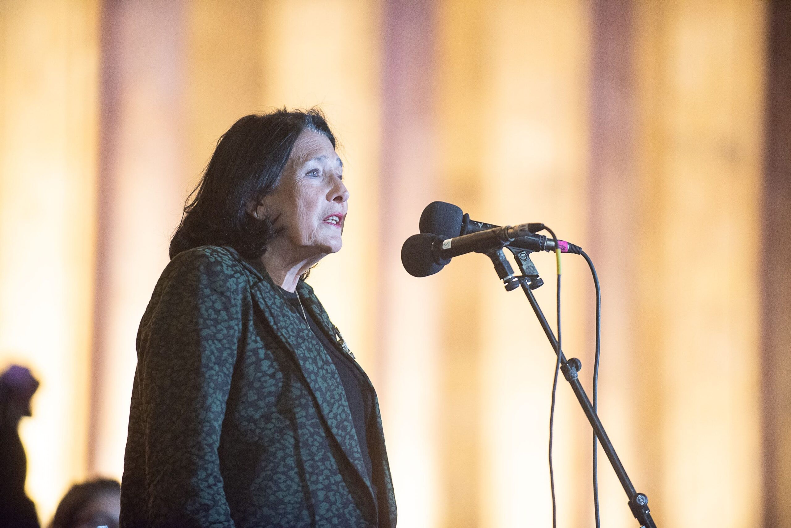 Salome Zourabichvili at the 28 October demonstration in Tbilisi. Image: Mariam Nikuradze/OC Media.