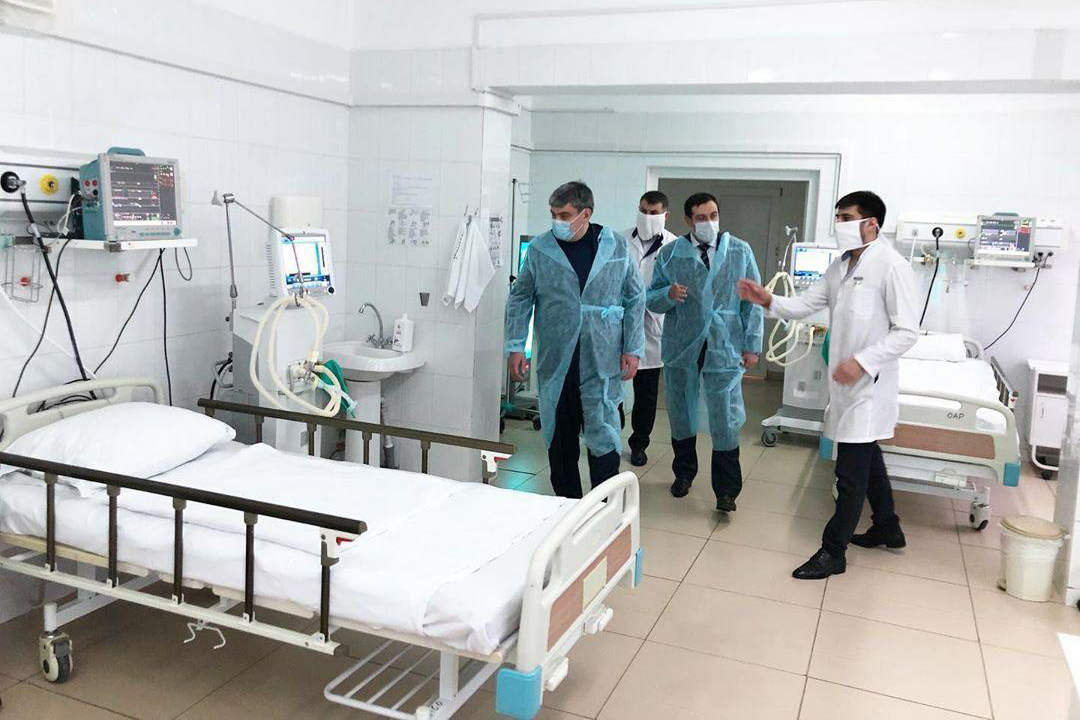 Kazbek Kokov inspecting the 1st City Hospital of Nalchik. Photo: Kazbek Kokov/Instagram.
