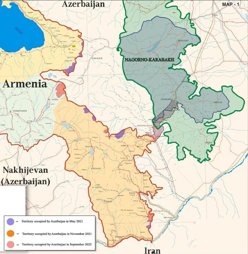 Armenia Azerbaijan Clashes Map 01 02 23 