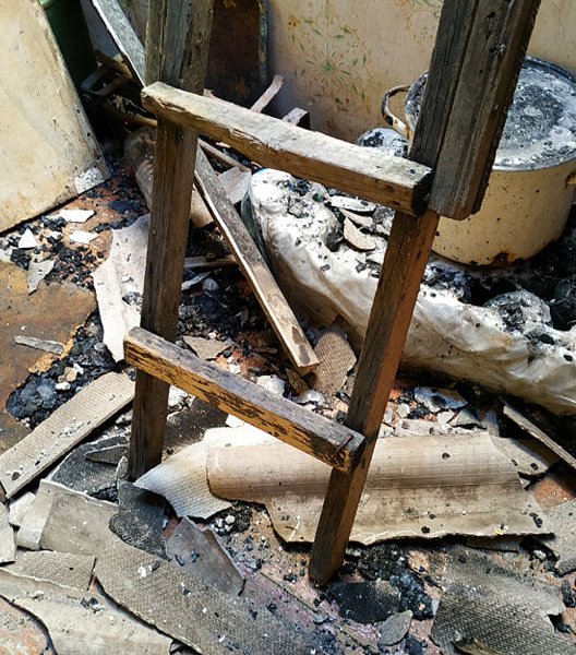 В доме был пожар. Фото: Армине Аветисян / OC Media
