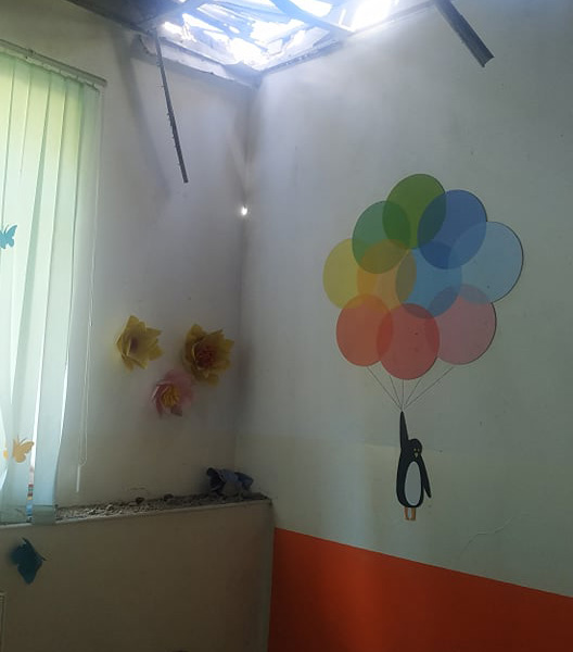 Пострадал и сельский детский сад. Фото: Армине Аветисян / OC Media.